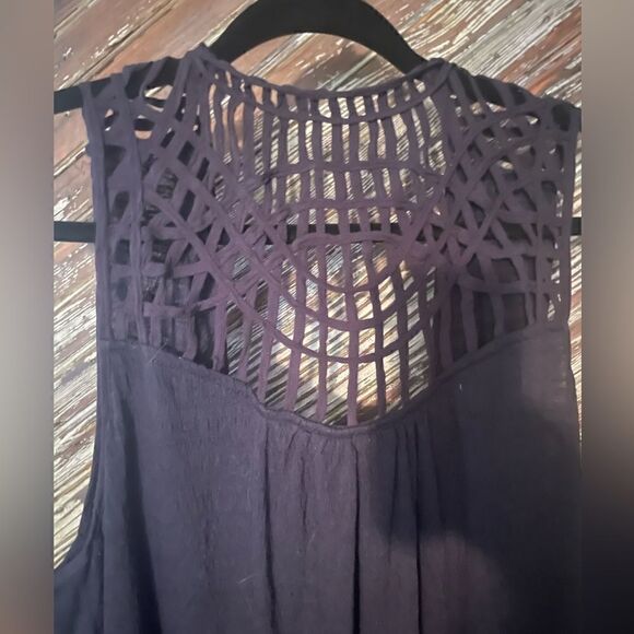 Saturday Sunday blue macrame duster best/cardigan - Picture 5 of 6